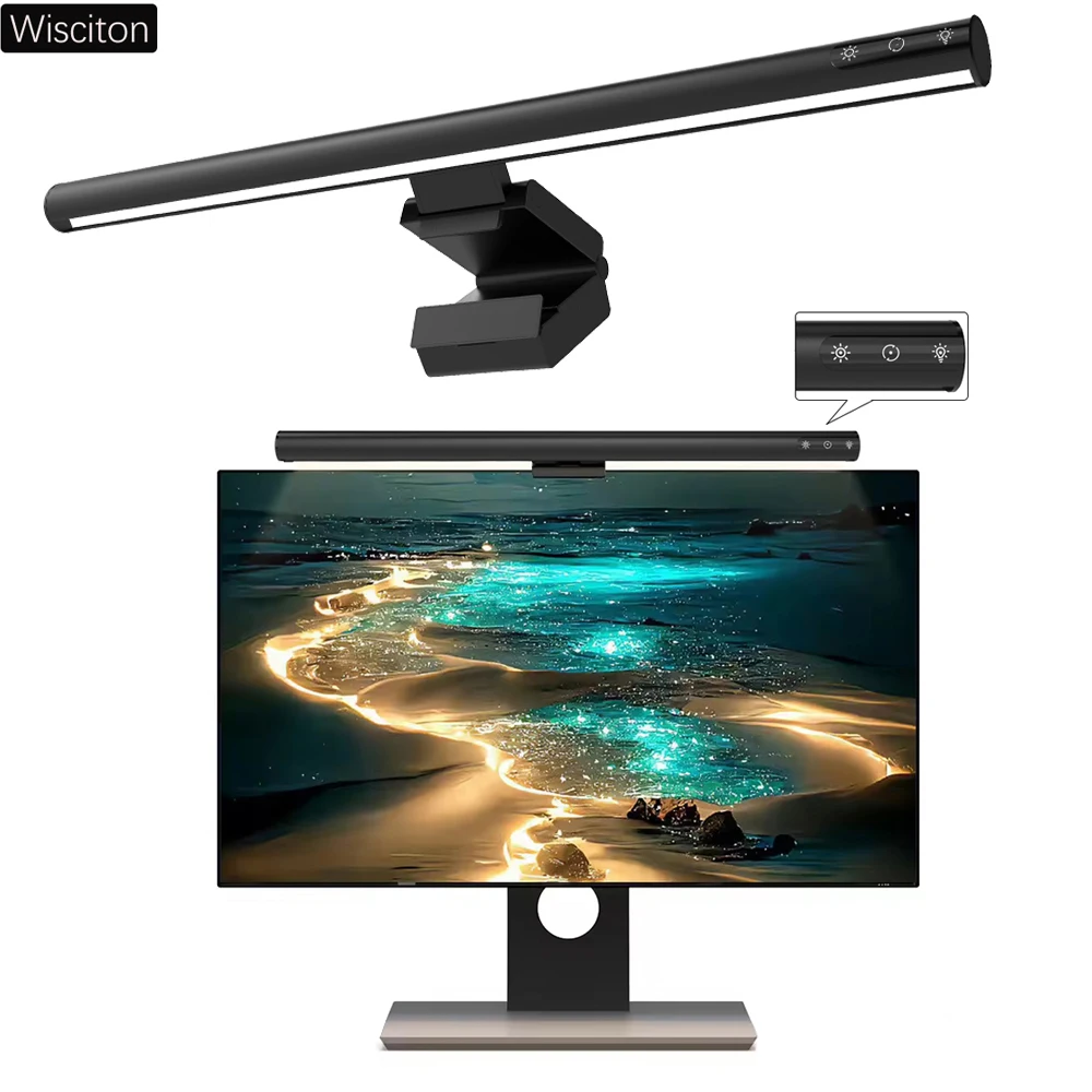 

40/55cm Computer Monitor Light Bar for PC LED Screen Hanging Light Eyes Protection Reading Learning Lamp Dimming Lighting