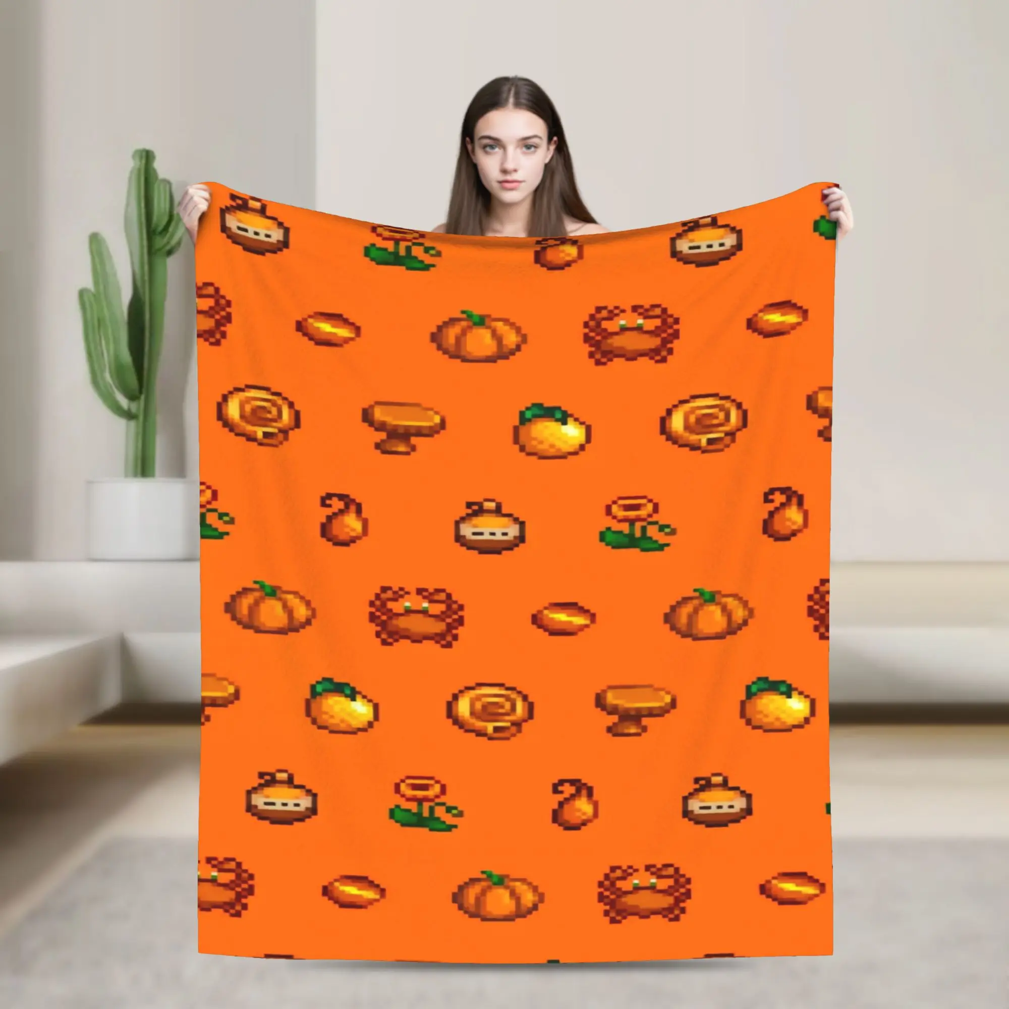 Stardew Valley Blankets  Warm Soft Street Trend Plush Throw Blanket For Outdoor Camping Flannel Bedspread Bed Cover