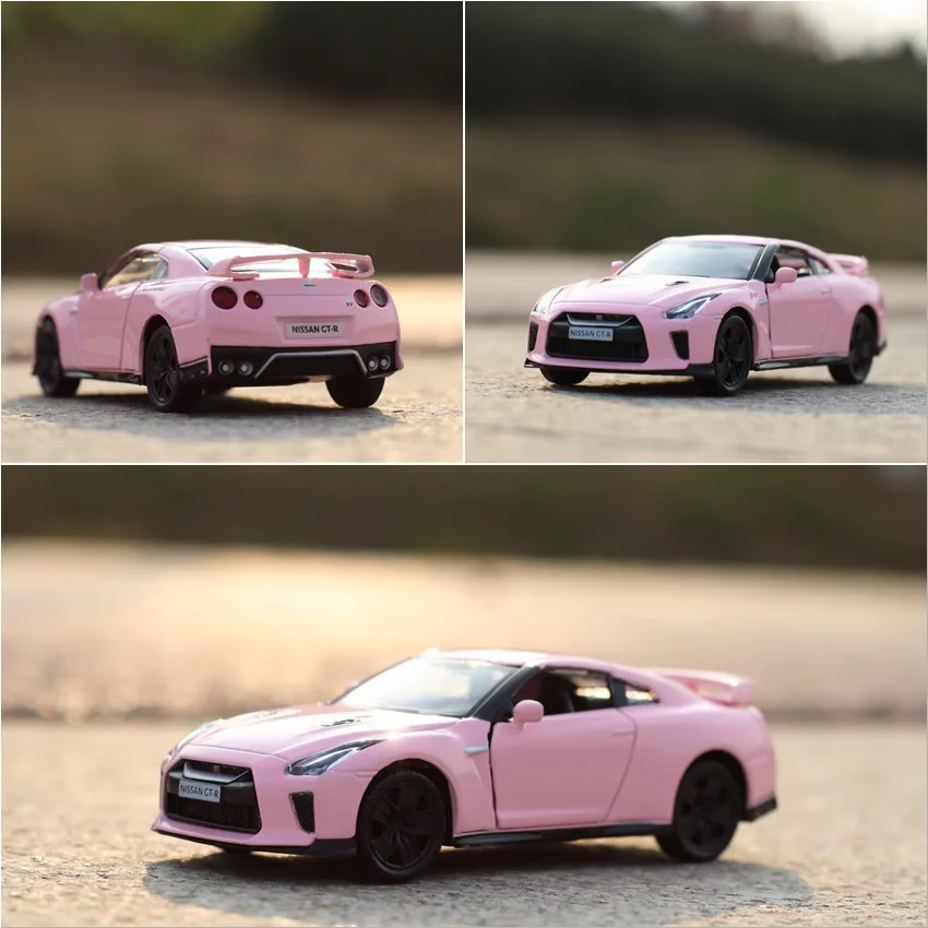 Nissan GTR R35 supercoche Skyline JDM simulación Diecasts y vehículos de juguete coche extraíble RMZ city 1:36 modelo de aleación regalo para niños