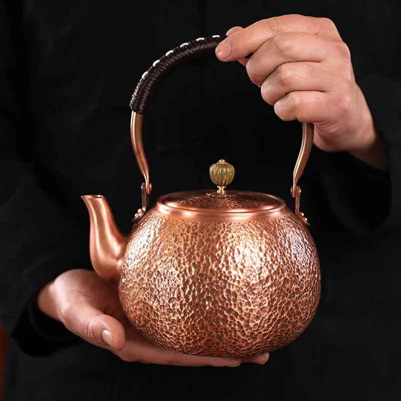 

Handmade Copper Pot Water Kettle Teapot Household Kung Fu Tea Set Tea Pot Electric Tea Stove Set Chinese Teaware Tea Kettle Set