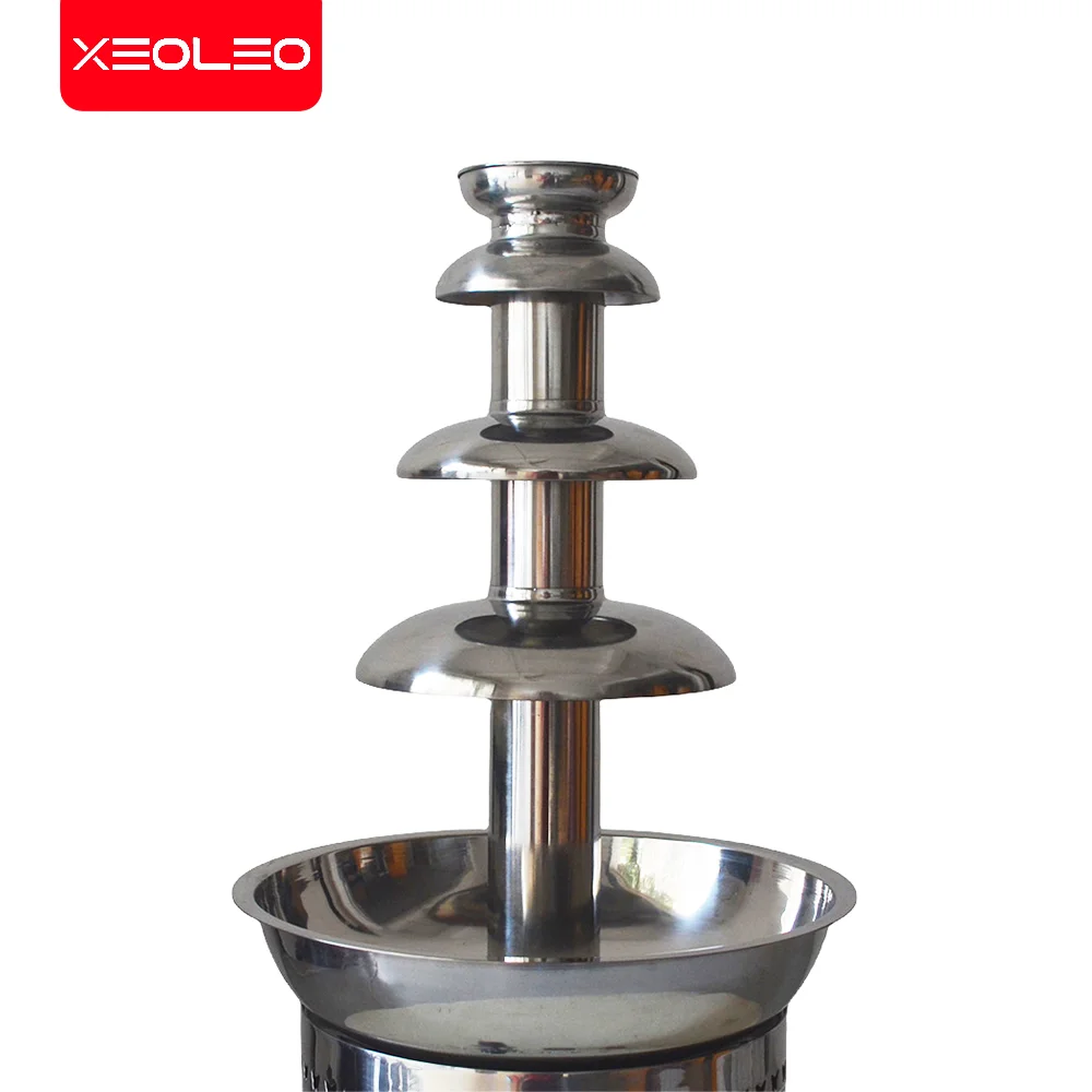 XEOLEO 전기 초콜릿 분수 제조기 기계 300W 4 계층 초콜릿 분수 폭포 기계 녹는 온난화 기능