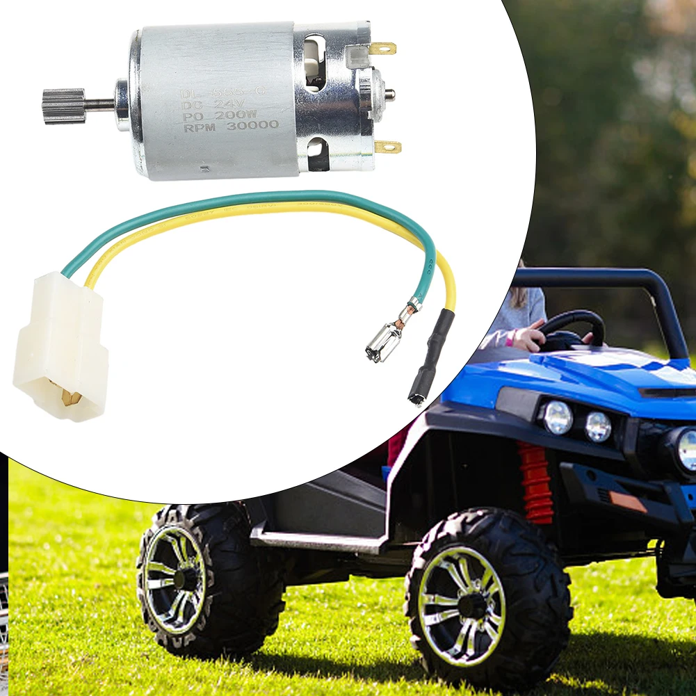 IDC Connector Electric Car Motor Children \'s 9-tooth Belt Line 24V Electric Vehicle Toy Motor For Electrical Testing