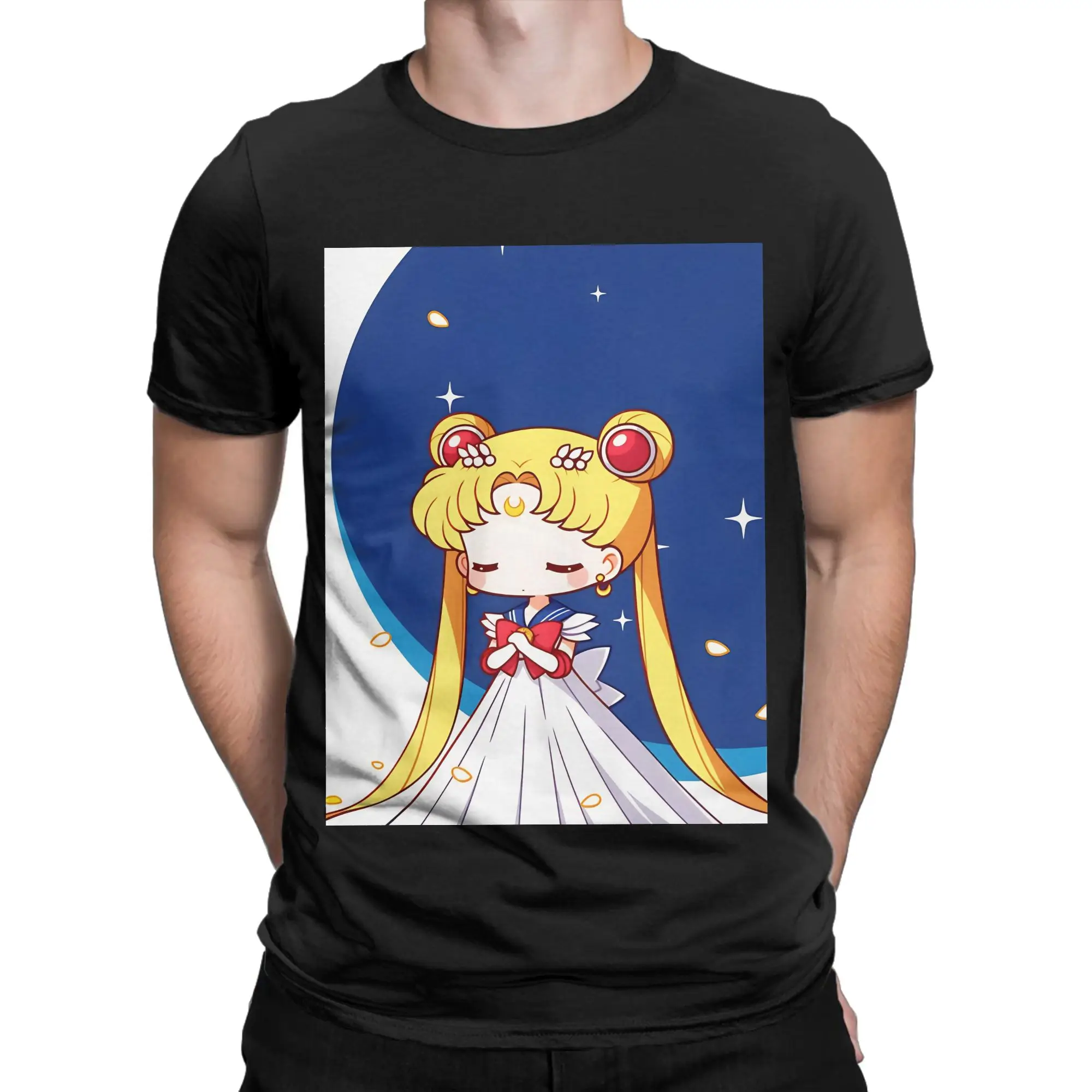 Usagi Tsukino   9 5657852853 Graphic 100% Cotton T-Shirt Tsukino Usagi Tees Tops For Men