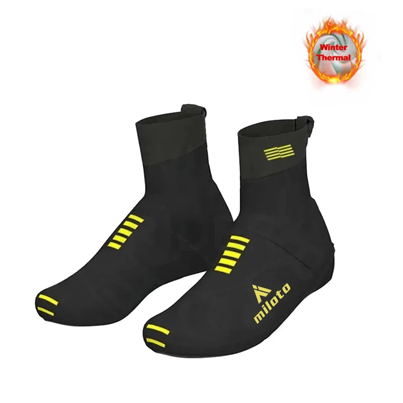 MILOTO-Windproof Cycling Shoe Cover for Men, Road Bicycle Overshoes, Winter Shoe Cover, 2023