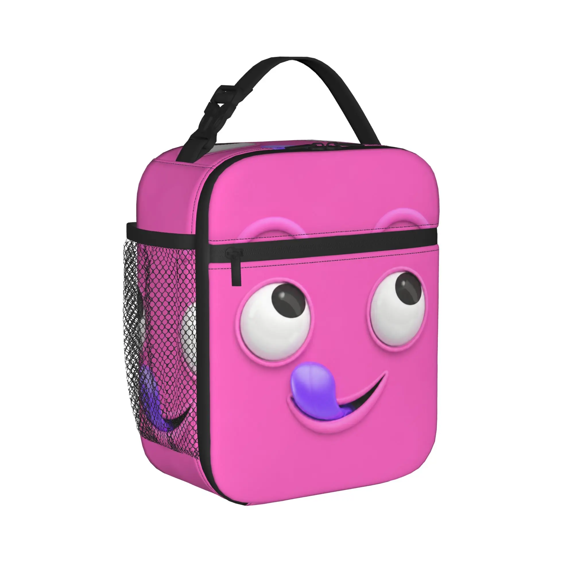 Funny Expression Face Tongue Out Insulated Lunch Bags Portable  Reusable Cooler Bag Tote Lunch Box College  Outdoor Food Bag