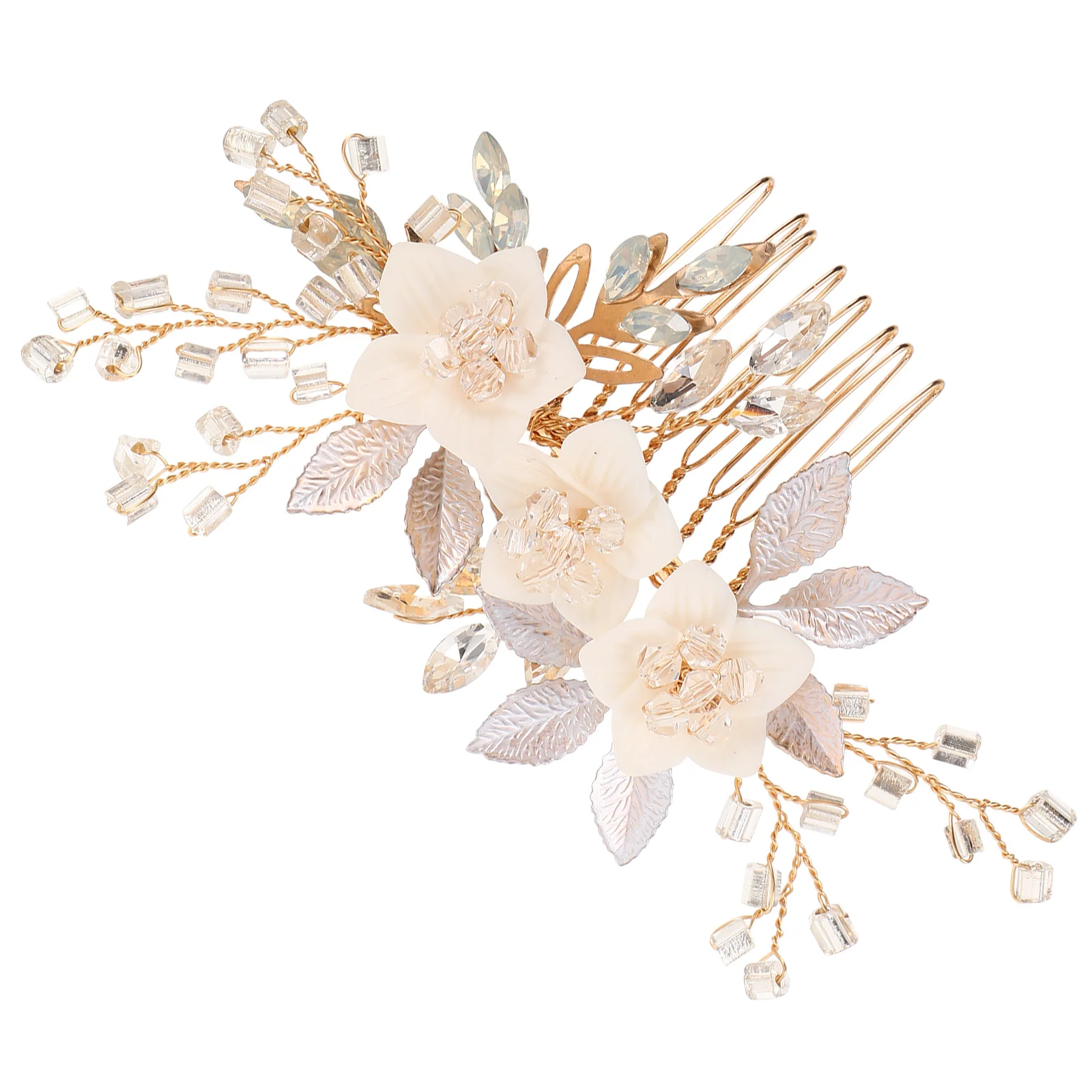 

1pc Bridal Hair Comb Crystal Rhinestone Wedding Accessories Small Fresh Style Women Bride Headpiece Metal Combs Handmade