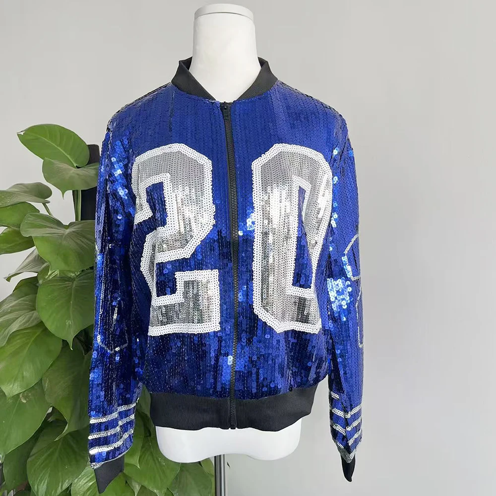 

Greek zip up long sleeve sporty bat sleeved Sorority Zeta Phi Beta Inspired 20 ZPB Sequin Jacket