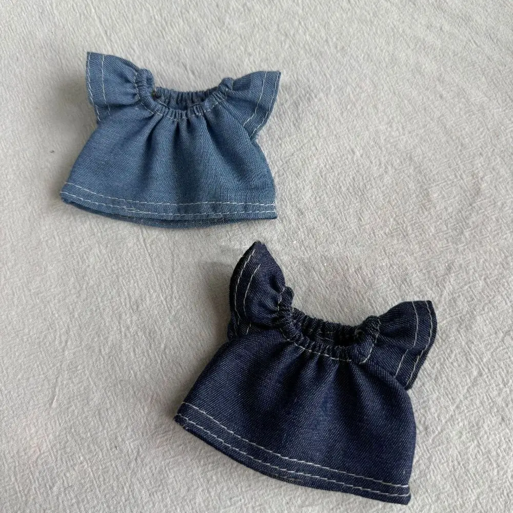 10cm Cotton Doll Fashion Jeans Shirt Cotton Pants Doll Trousers For Casual Wears Doll Clothes Accessories Kids Toys