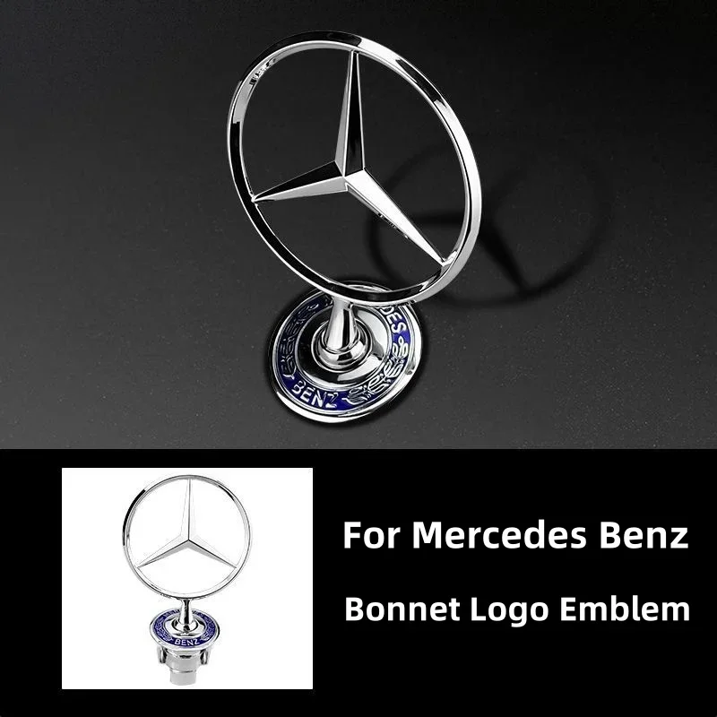 

1Pcs Car Front Bonnet Logo Emblem For Mercedes Benz W166 W253 X253 X205 GLC/GLE-class Zinc Alloy Decorate Badge Auto Accessories