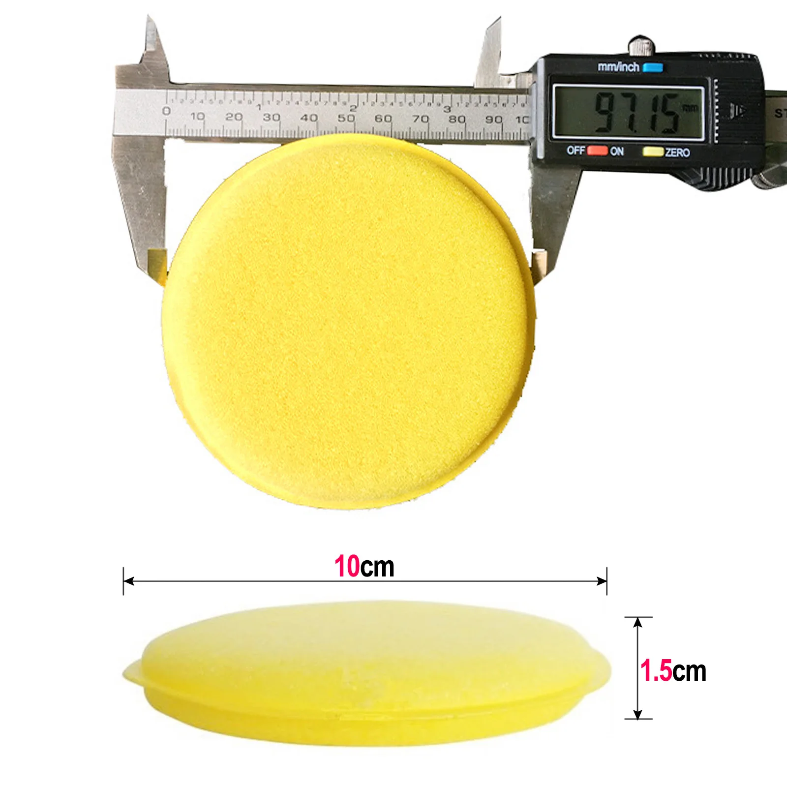 100pcs/Set Car Auto Wax Polish Foam Sponge Hand Soft Wax Yellow Sponge Pad Waxing Towel Sponge Brush Car Paint Care Cleaning