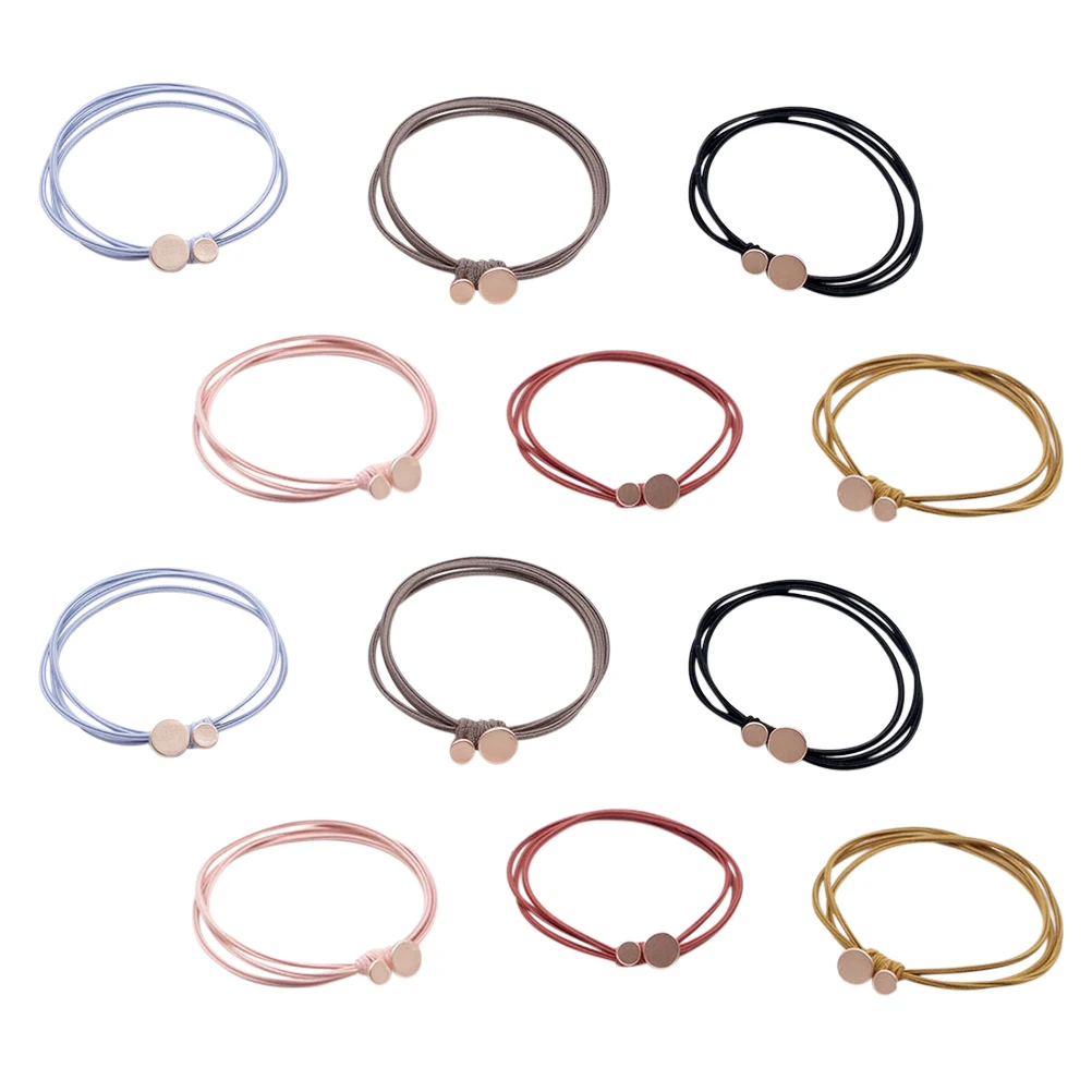 

Elastic Rings Ponytail Holders Vintage Ropes Thick Ties Hair Accessories Suitable for Any Styles Protect Hydrate Naturally Hair