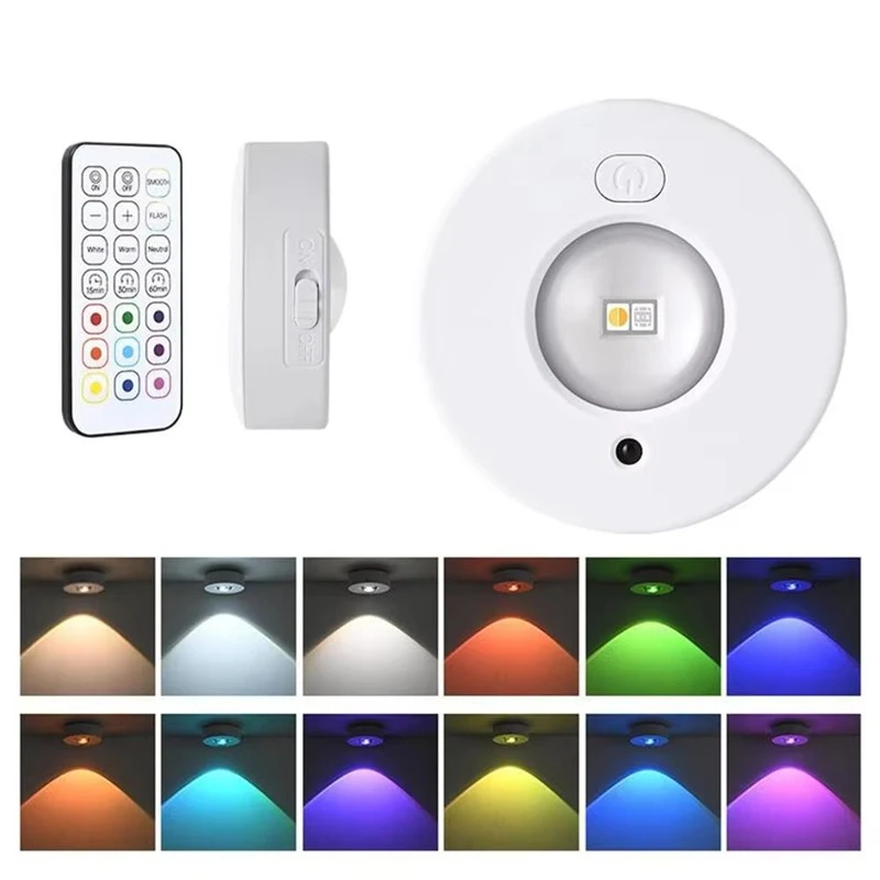 M11K-Closet Lights Wireless Stick On LED Under Cabinet Light 500Mah Dimmable Wireless Under Counter Lights With Remote