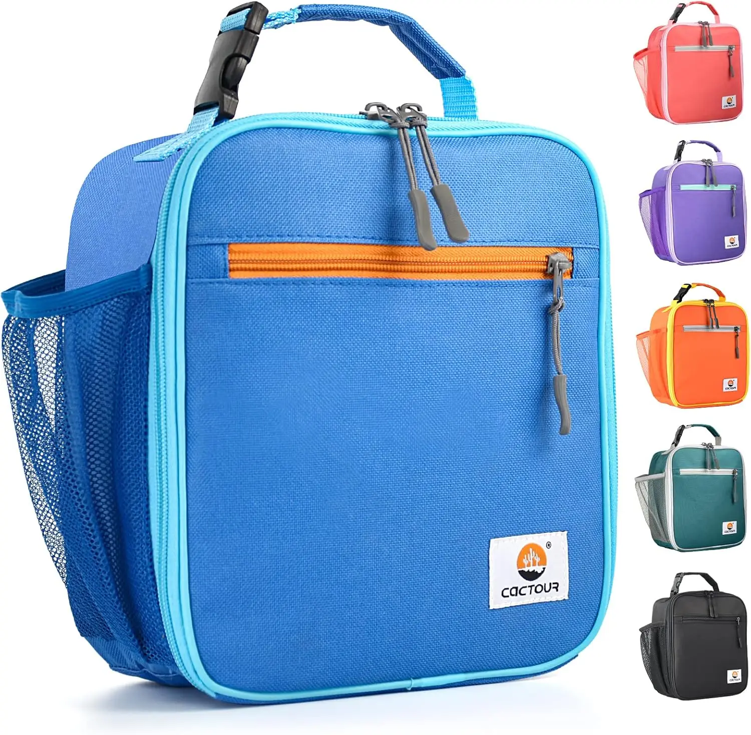 

Insulated Lunch Box for Kids, Soft Cooler Bag for School Picnic, Thermal Reusable Lunch Bag (Blue)