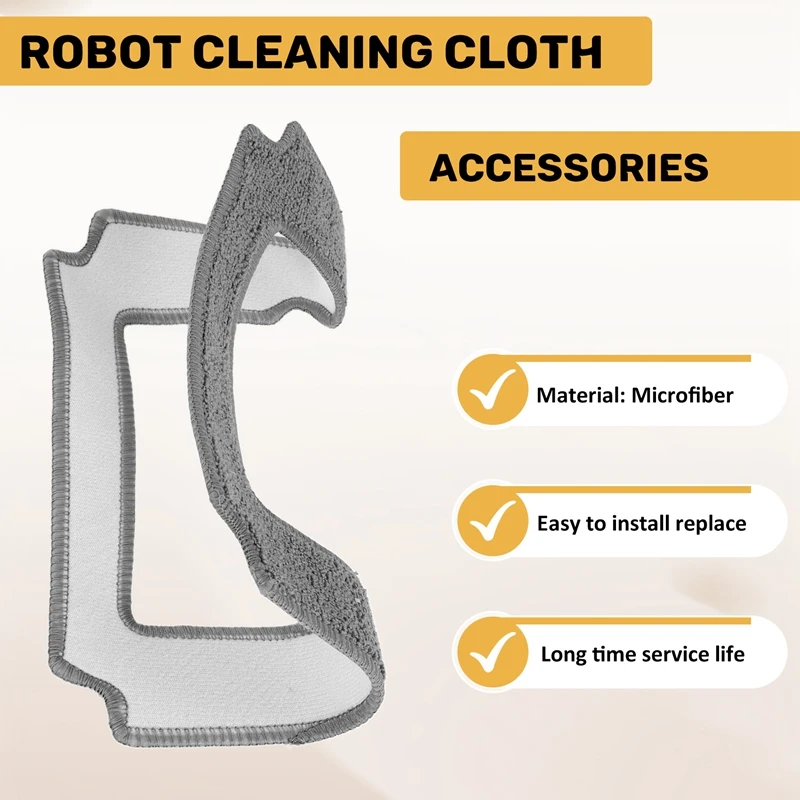 6PCS Window Cleaning Robot Mop Cloth Cleaning Rag Towel Dust Cloth Cleaning Cloth For LIECTROUX YW509