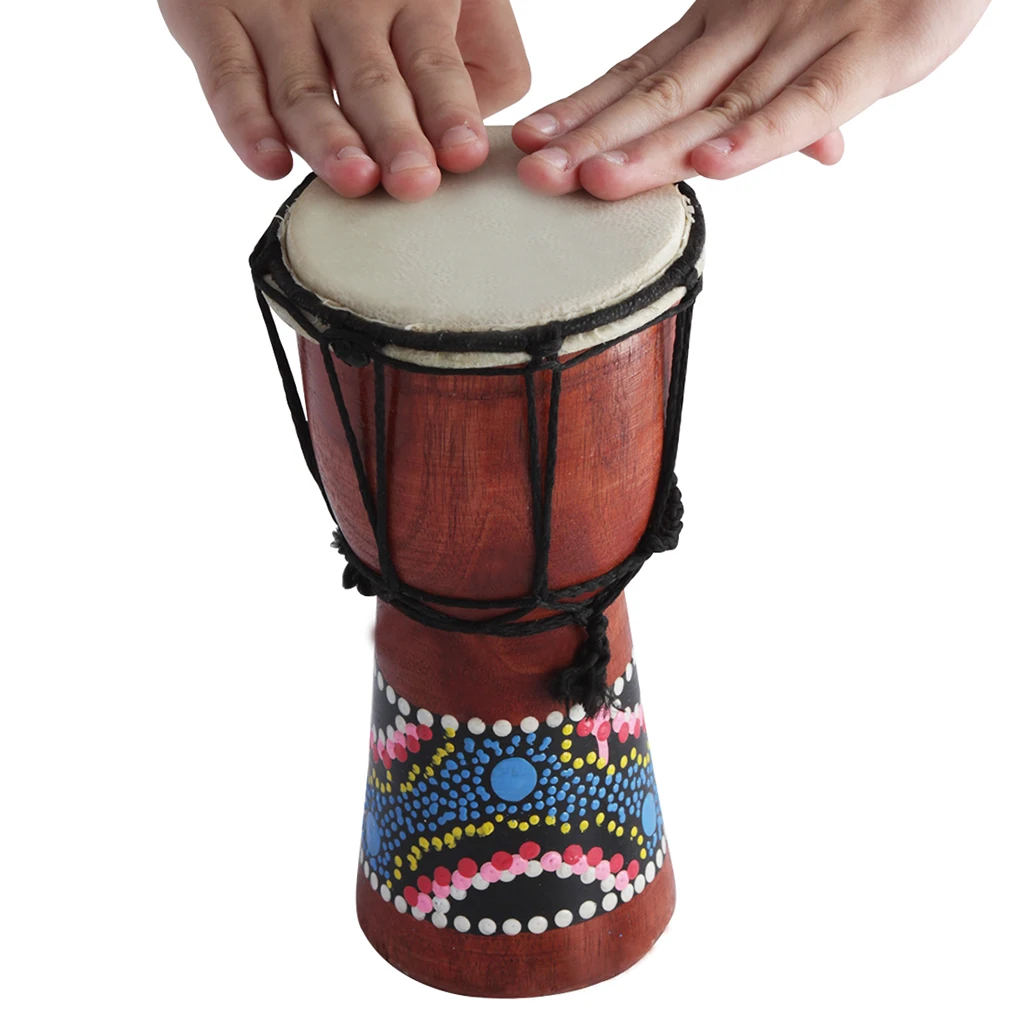 African Drum Professional 4 Inches Musical Instrument Adults Bango Hand-made Hand Drums for Party Bar House Church