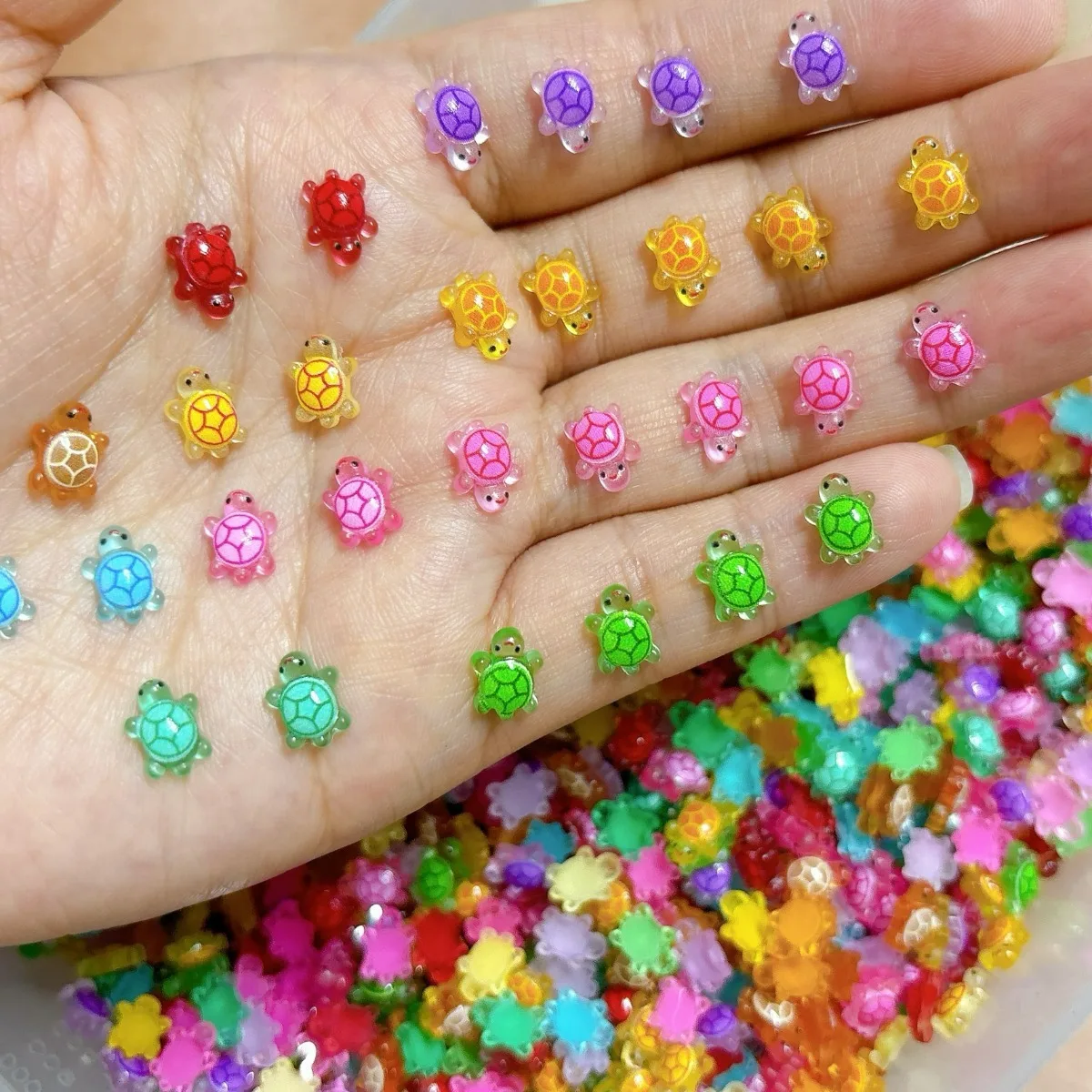 

20 шт., аксессуары для дизайна ногтей, новый черепаха с героями мультфильмов «сделай сам», смола для ногтей, микропейзаж, чехол для мобильного телефона, аксессуары, смешанные