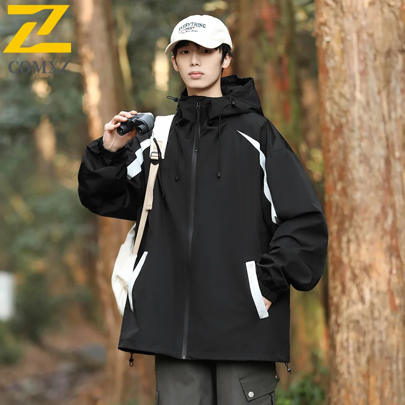 

EiAO Jacket New Outdoor Waterproof Windproof Full Taped Seams Lightweight Hooded Shell Coat for Hiking Camping Fishing Unisex