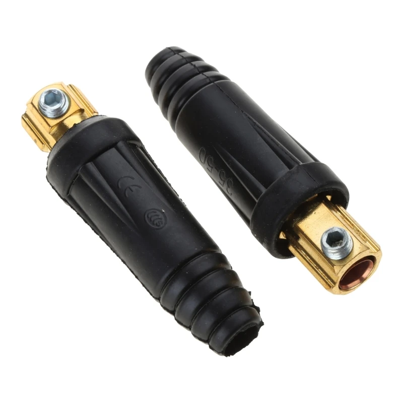 Coppia connettori rapidi per cavi saldatura da 2 pezzi 200Amp-300Amp (#4-#1) 35-50 MQ per accessori per macchine