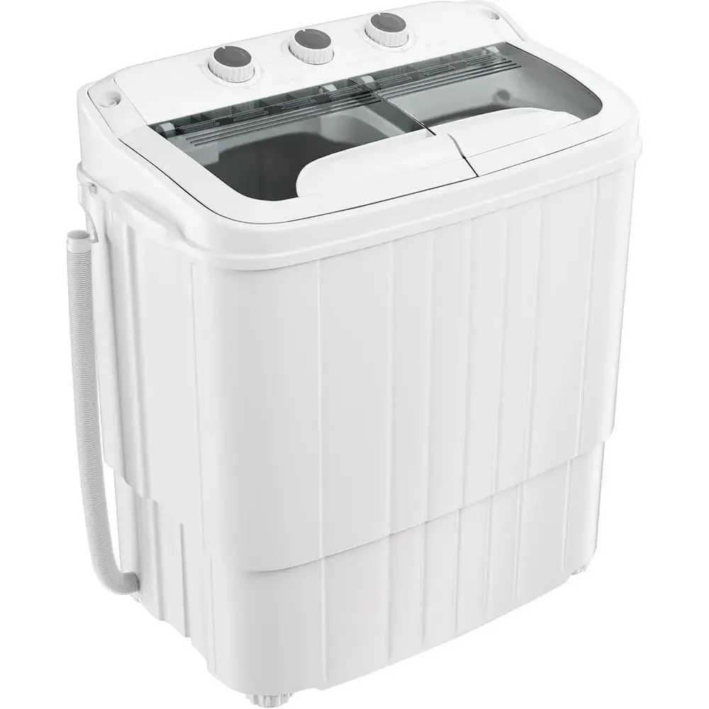 Compact 18lbs Mini Washer and Spin Dryer Combo for Camping, Apartments, Dorms, and RVs