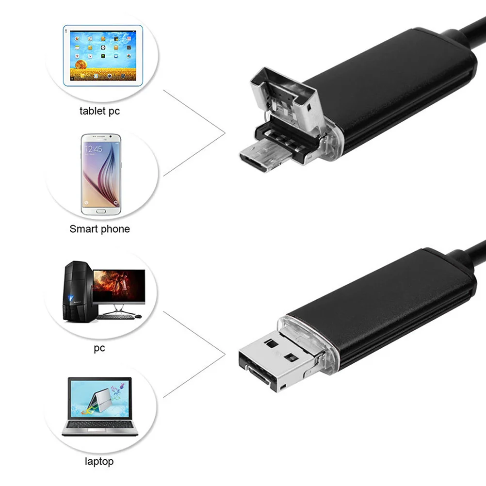 

2m 7mm Waterproof IP67 Inspection Camera High Definition for Phone Pc USB Inspection Tool for