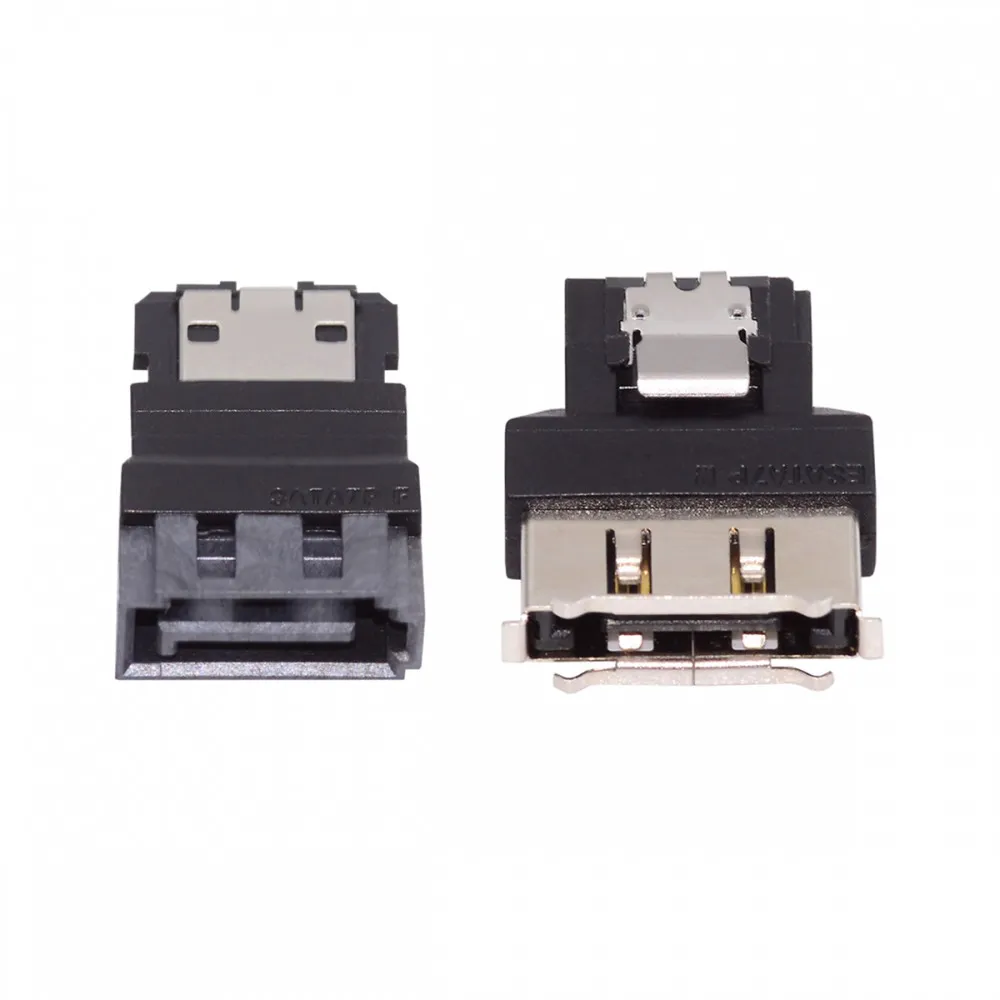 2pcs/lot SATA 7Pin Male to ESATA Female & External ESATA to SATA Adapter Extender for SSD Disk