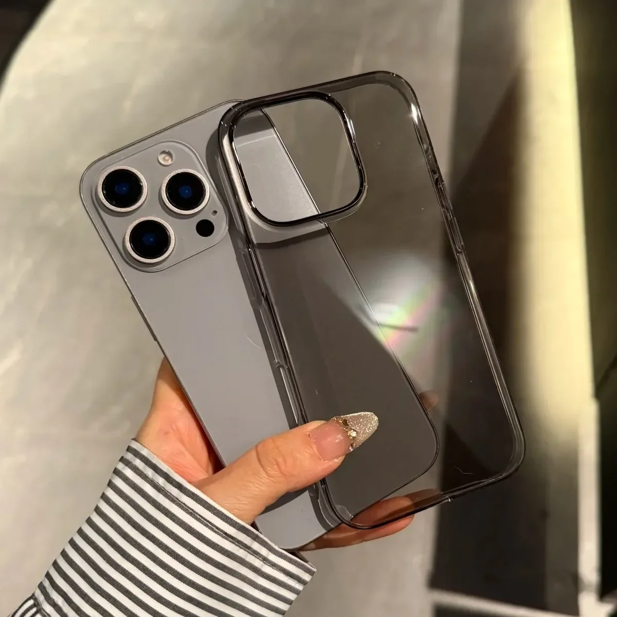 حافظة لهاتف آيفون 16 15 14 Plus 13 12 11 Pro Max غطاء خلفي شفاف مقاوم للصدمات #5