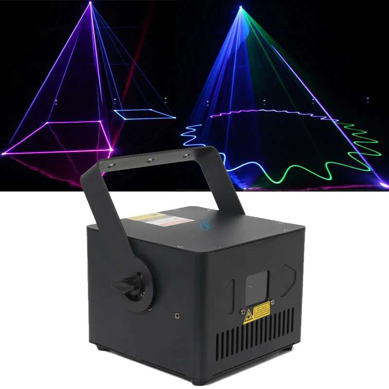 

2W Full Color Laser Light Bluetooth 3D Animation Scanner RGB Stage Lazer Projector DMX Voice Control for DJ Disco Club Party