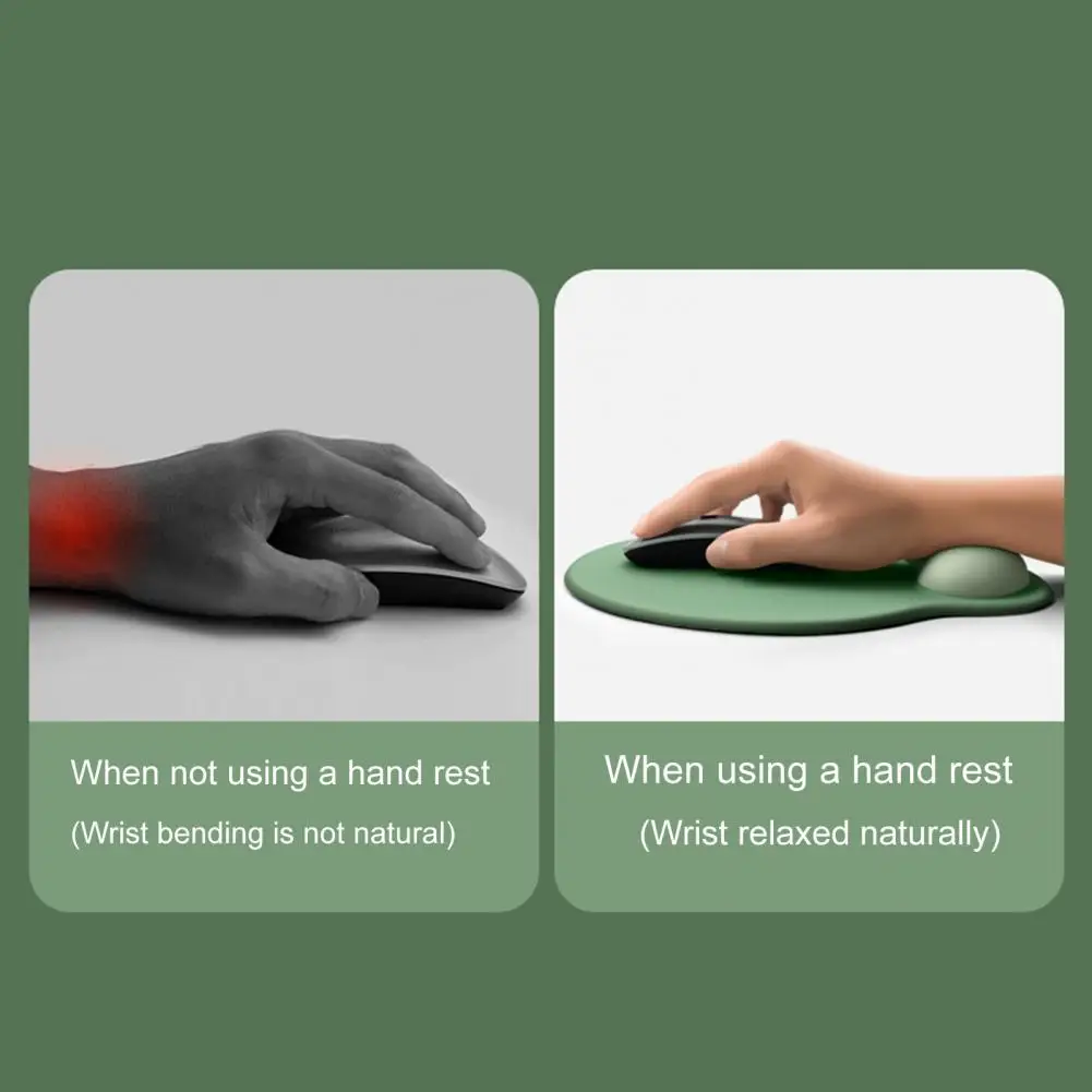Mint Green Mouse Pad With Wrist Rest Comfort Hand Rest Anti-skid Ergonomic Gamer Mousepad For Office Computer Laptop Typist