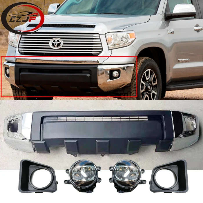 CZJF OEM 53911-0C050 хромированные черные передние бамперы для Toyota Tundra 2014 2015 2016 2017 2018 2019 2020 52112-0C050 52113-0C050