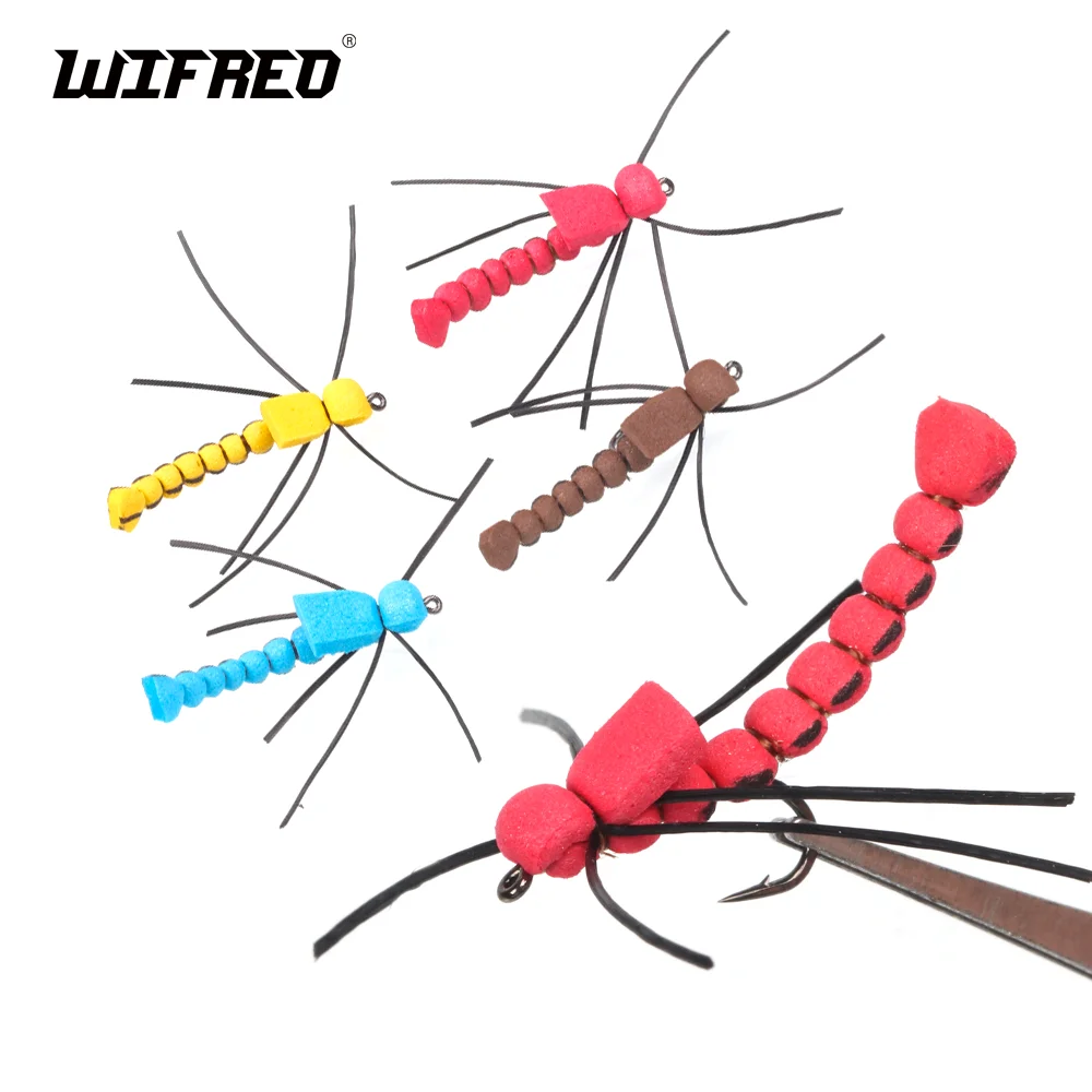 

Wifreo 4pcs 12# Long Rubber Legs Daddy Flies Foam Body Crane Fly Dry Fly Artificial Insect Lure Bass Trout Fishing Lure Baits