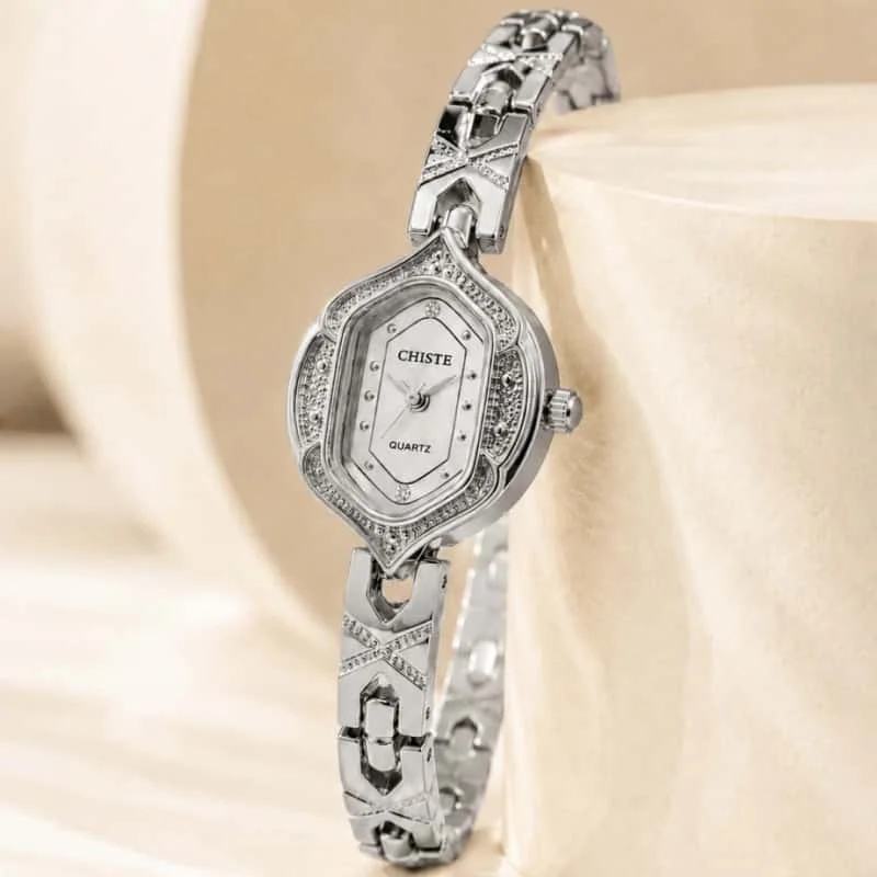 

Polygonal Dial Golden Women's Bracelet Watch Luxury Brand Ladies Quartz Watch Fashion Elegant Female Wristwatch relogio feminino