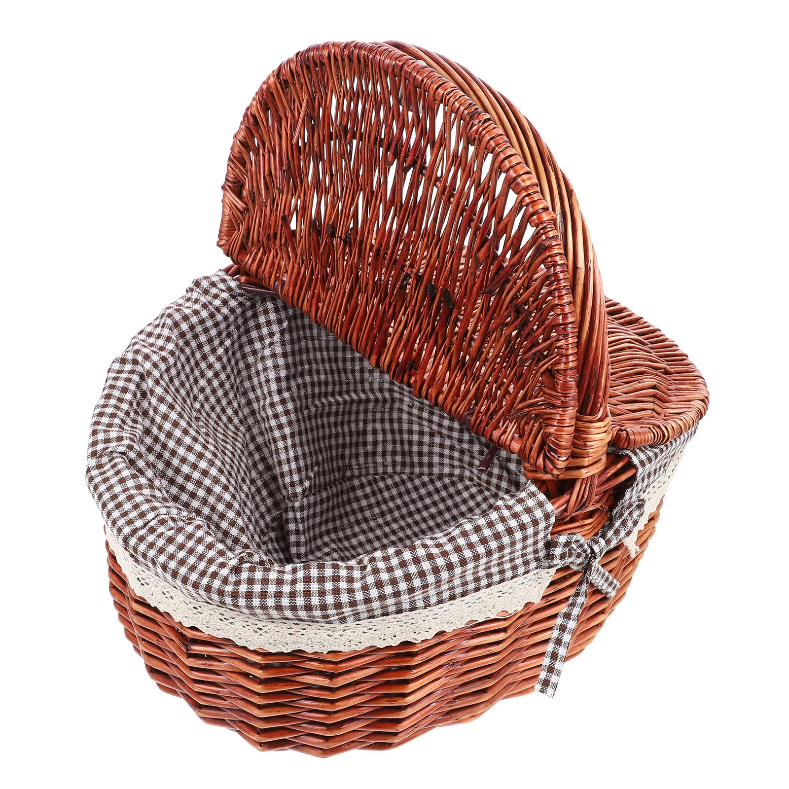 

Picnic Basket Handheld Kitchen Vegetable Storage Fruit Handmade Camping Woven Baskets