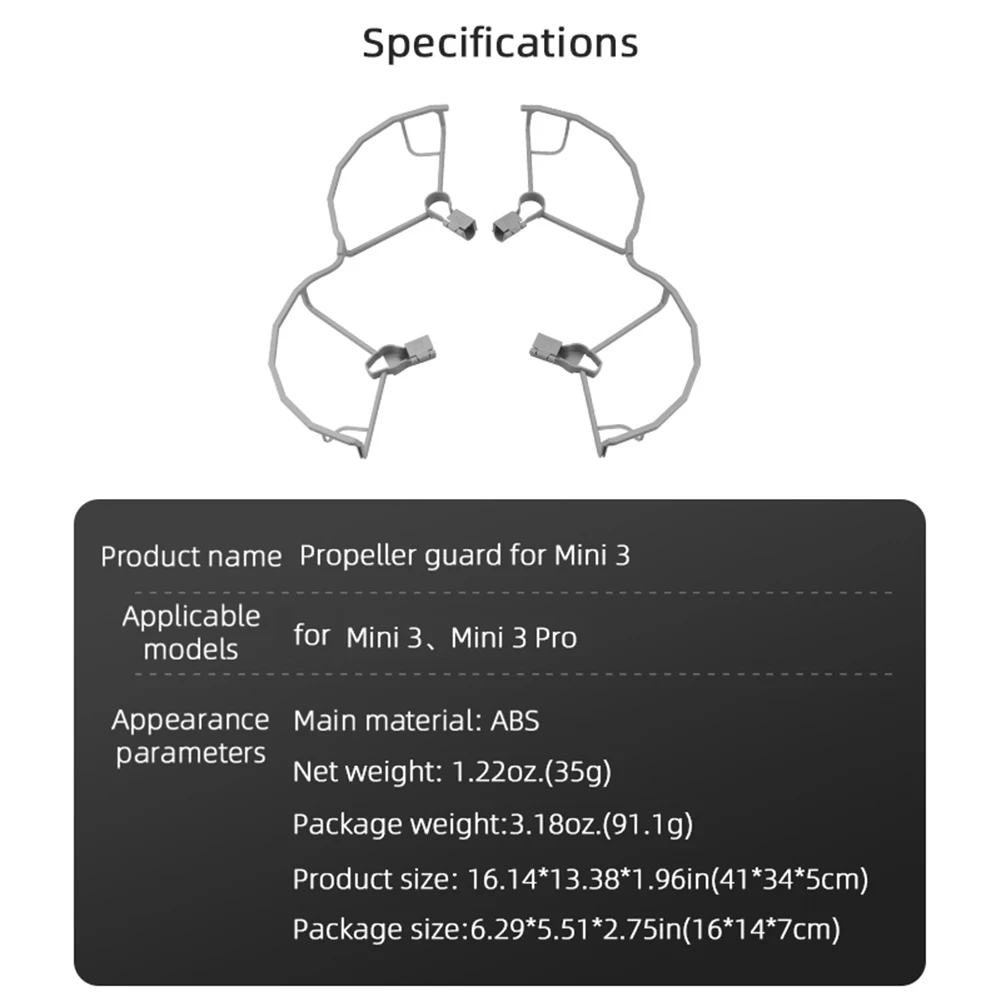 Propeller Guard For DJI Mini 3/ Mini 3 Pro Propeller Protective Ring Cover Drone Accessories For DJI Mini 3 For DJI Mini 3 Pro