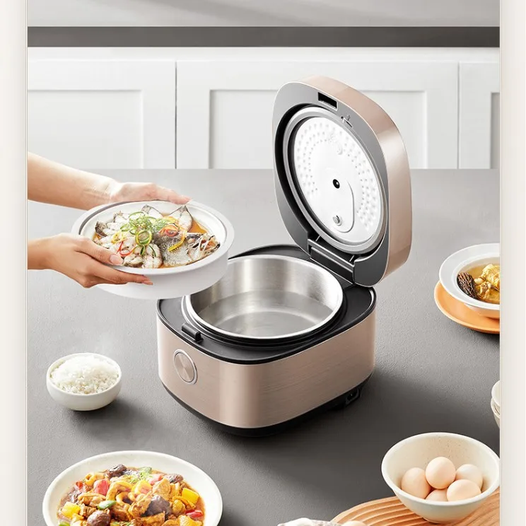 Reiskocher Haushalt 0, beschichteter Reiskocher, multifunktionaler Innentank-Kochtopf aus Edelstahl 316,