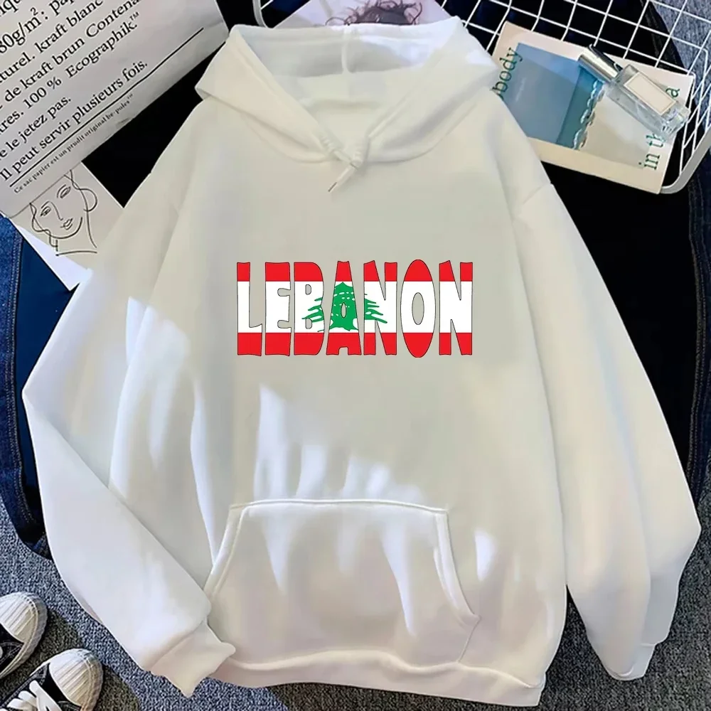 2025 Lebanon in Arabic Hoodie Fashion Women Hoodies Harajuku Aesthetic Autumn Winter Clothes Pullover Sweatshirt Vintage for Day