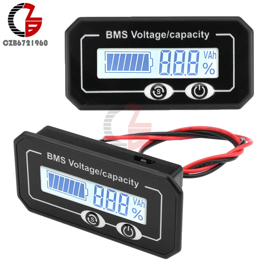 

DC 8-99.9V Lead Acid Lithium Battery Capacity Indicator LCD Digital Display Voltmeter Car Motorcycle Voltage Tester Meter Tool