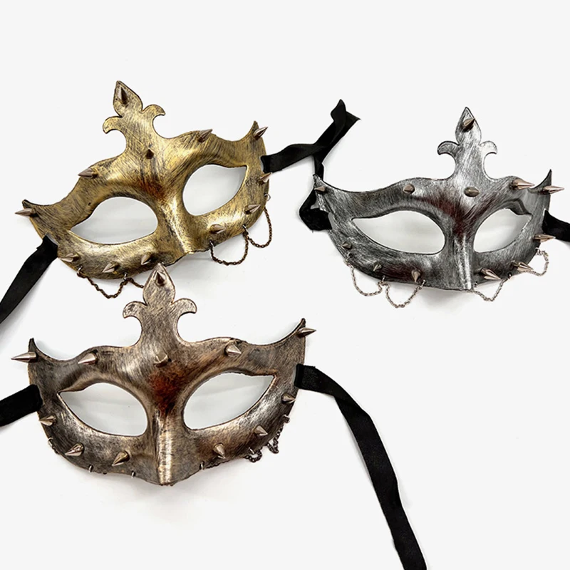 Cosplay Steampunk mechaniczne Masquerade Cosplay maska piłka pół twarzy mężczyźni kobiety strój punkowy impreza z okazji Halloween rekwizyty