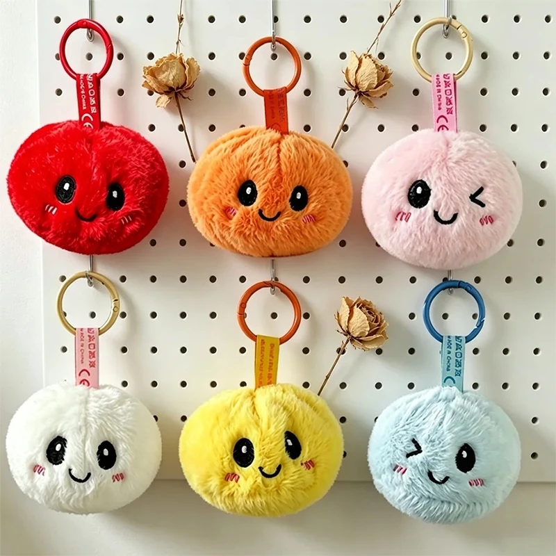 Cartoon Dumpling Squishy Soft Fluffy Plush Keychain Blind Box Stress Relief Fidget Toys Bag Pendant Charm Gift For Boys Girls