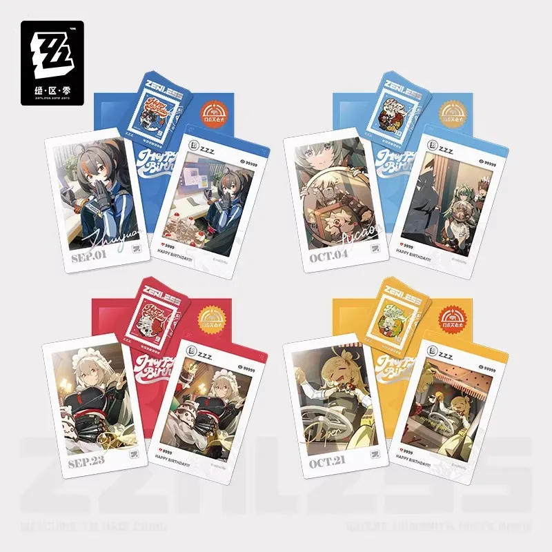 

Официальный набор miHoYo Game Zenless Zone Zero HB2U Series: памятный комплект ко дню рождения с Лайкаоном, Чжу Юанем, Линой — аниме-реквизит, косплей, рождественские подарки