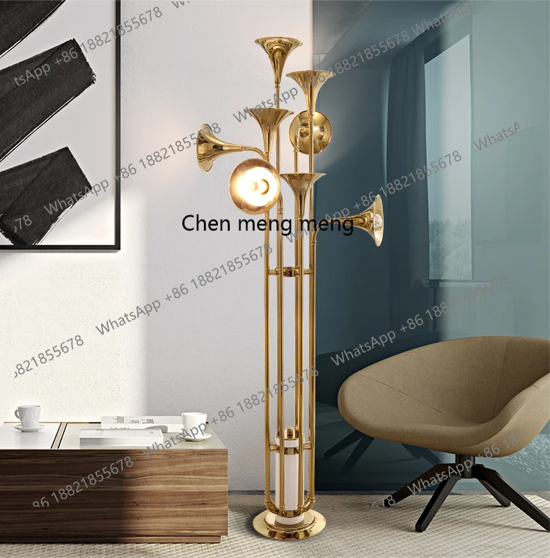 Simple modern creative speaker floor lamp living room bedroom study warm designer hotel vertical