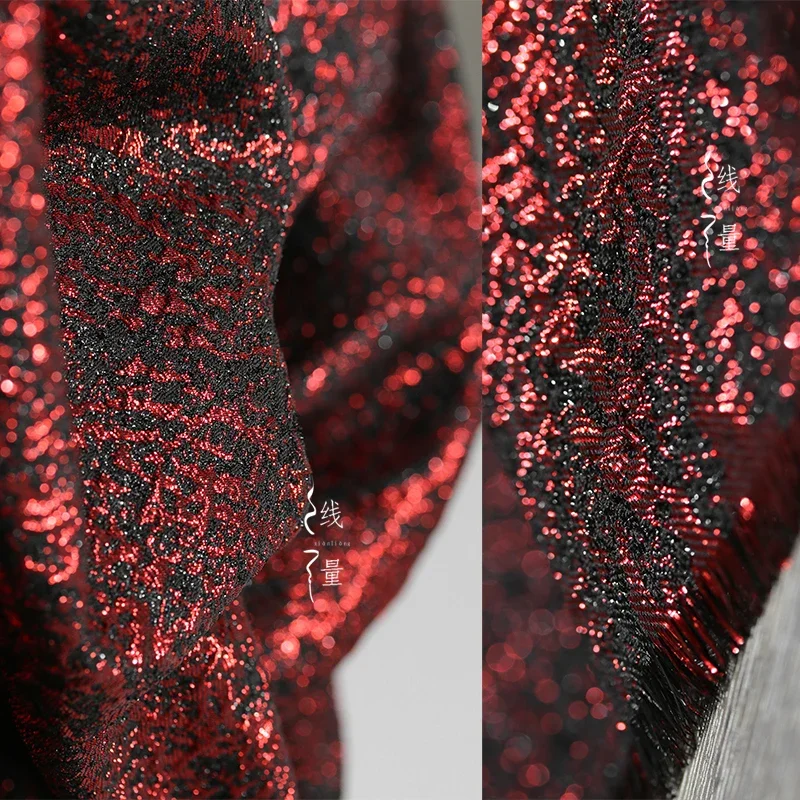 Double-sided Shiny Jacquard FabricStrong Silhouette ShapeGarment TextileDesigner Fabrics