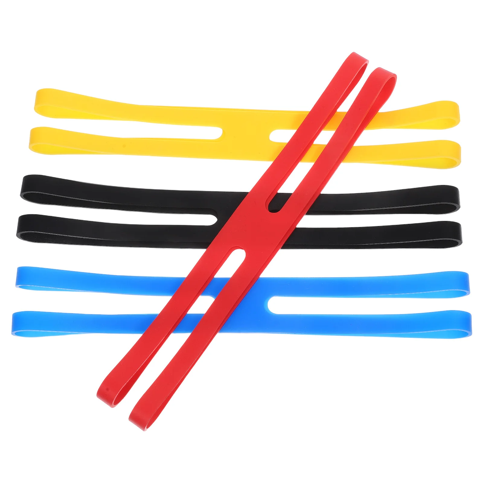 4 قطع من أشرطة أدوات المائدة المصنوعة من السيليكون المرنة على شكل حرف H أربطة مرنة قابلة لإعادة الاستخدام لتثبيت الصندوق والتخييم والطهي المحمول #5