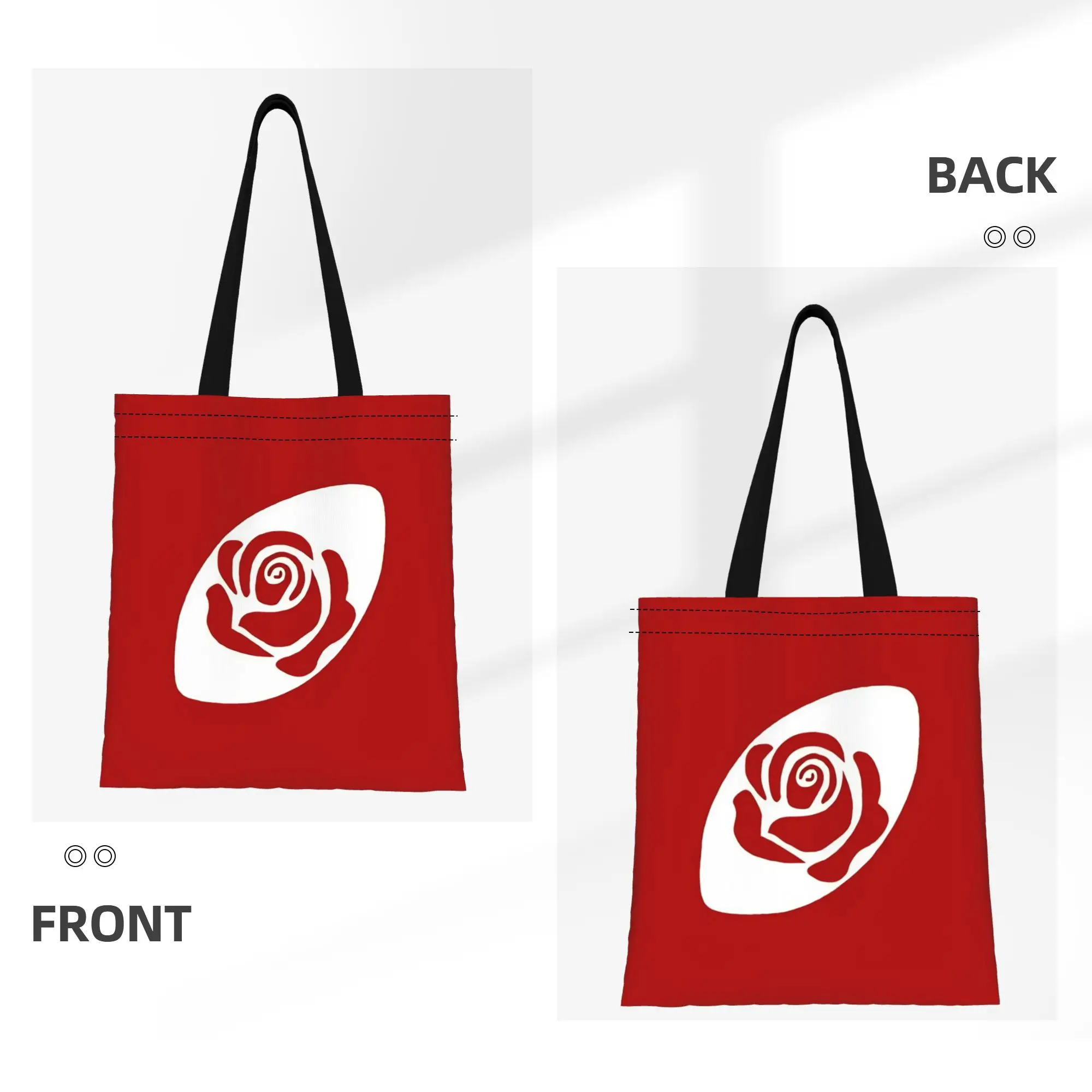 England Rose Heraldic Pattern Canvas Woman Tote Bag for Shopping Travel Outdoor Heavy Duty Shoulder Handbag