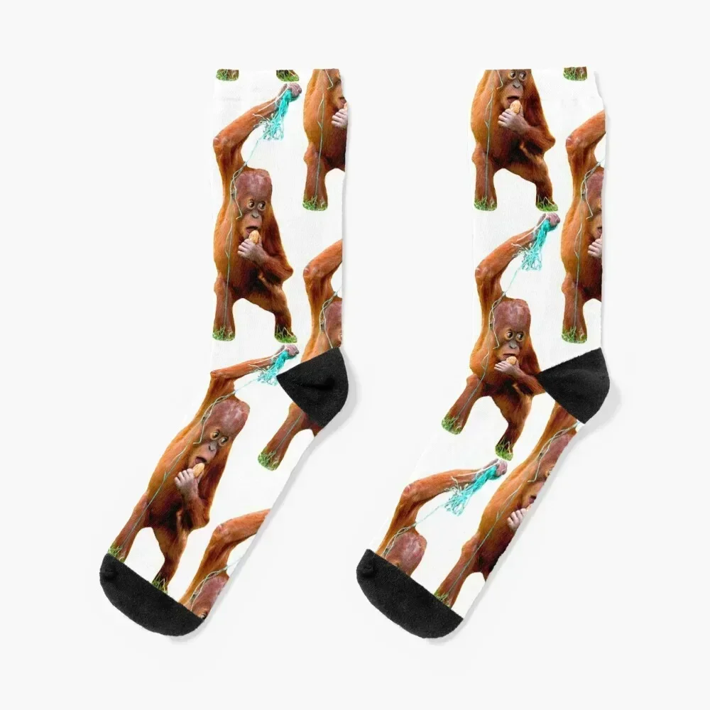 Aint I cute! Socks New year's Non-slip golf winter thermal Socks Ladies Men's