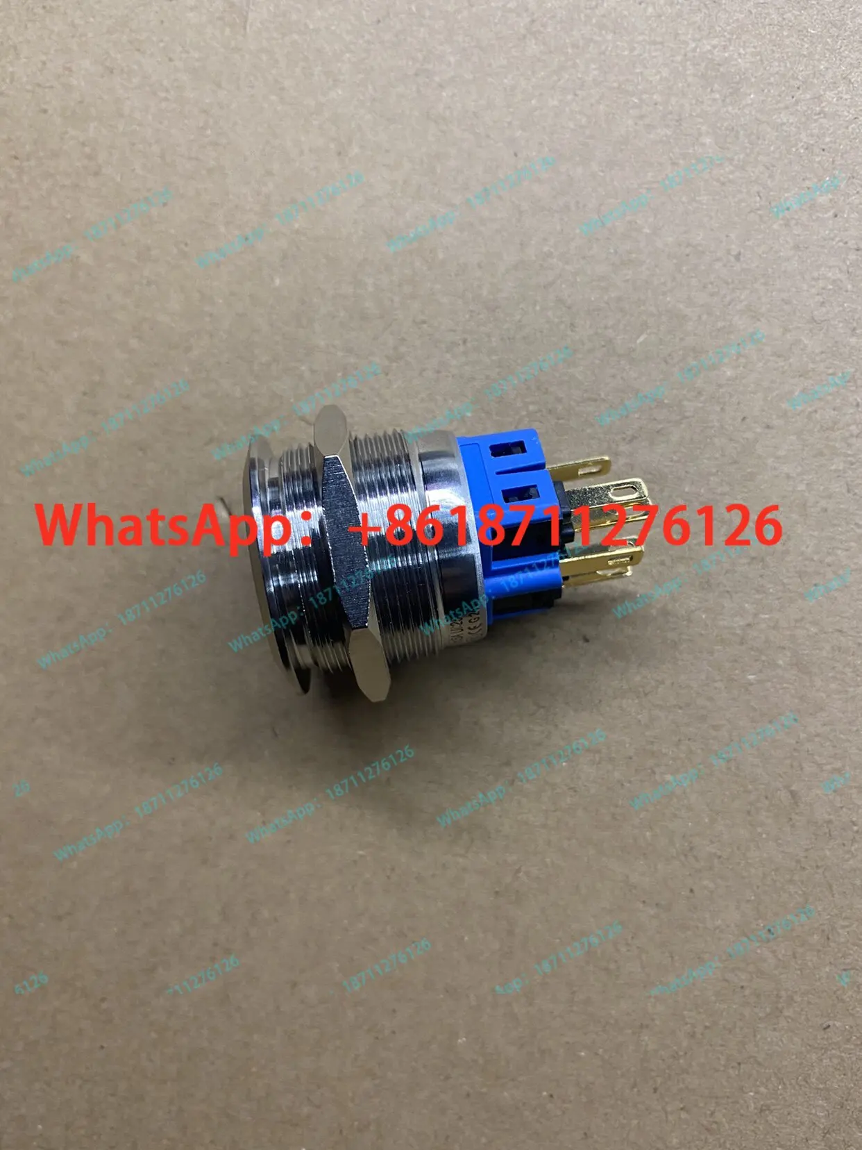 Install 25mm diameter CNC machine tool operation panel button with light DC24V, one open and one close, i5 button