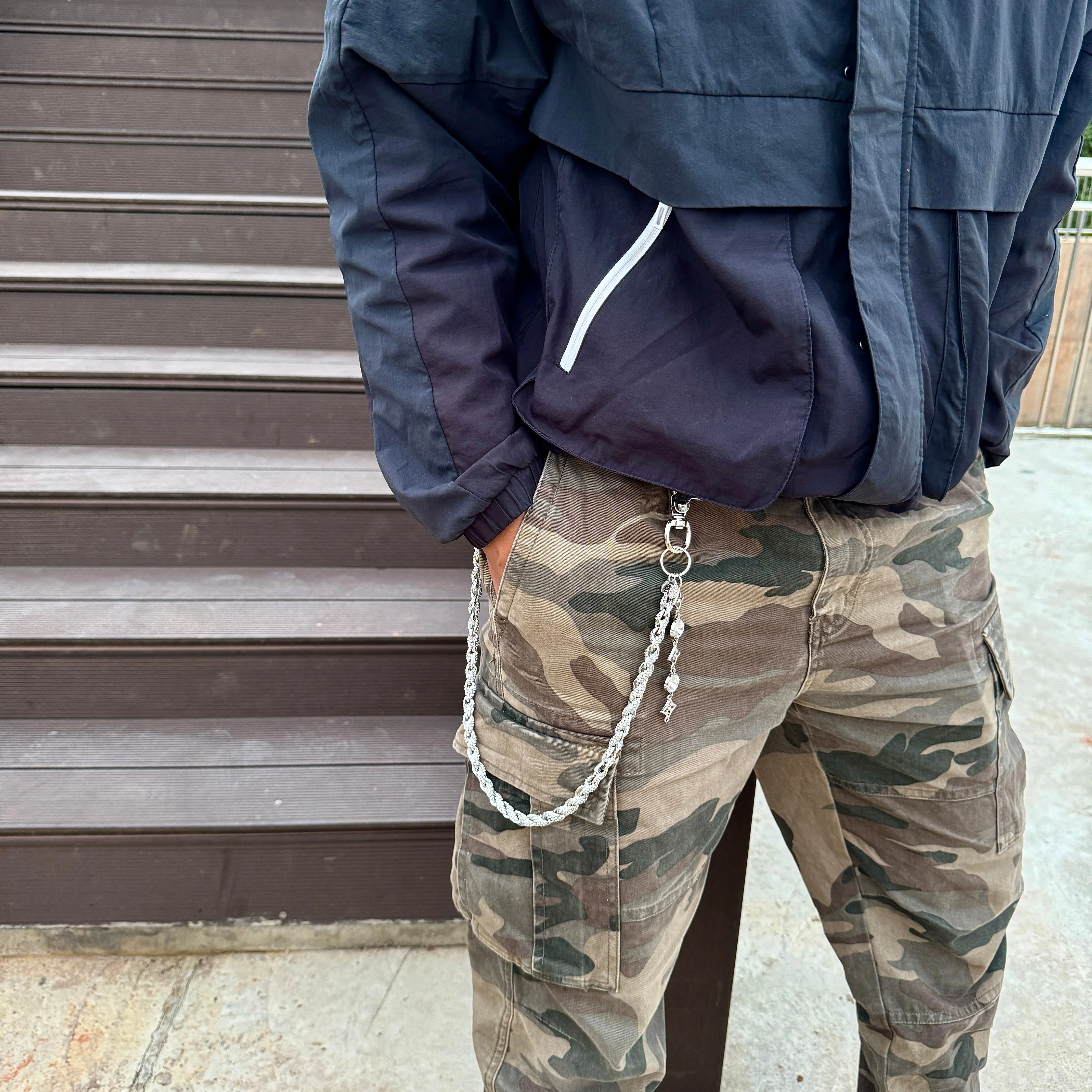 سلسلة سراويل عصرية جديدة، سلسلة دوارة معدنية فريدة من نوعها، سلاسل خصر فريدة للرجال والنساء #1