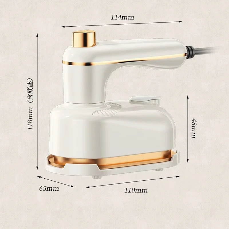 مُبخّر ملابس صغير مكواة البخار المحمولة السفر للملابس الكي الرطب الجاف مكوّاة 220 فولت/110 فولت السفر الحديد