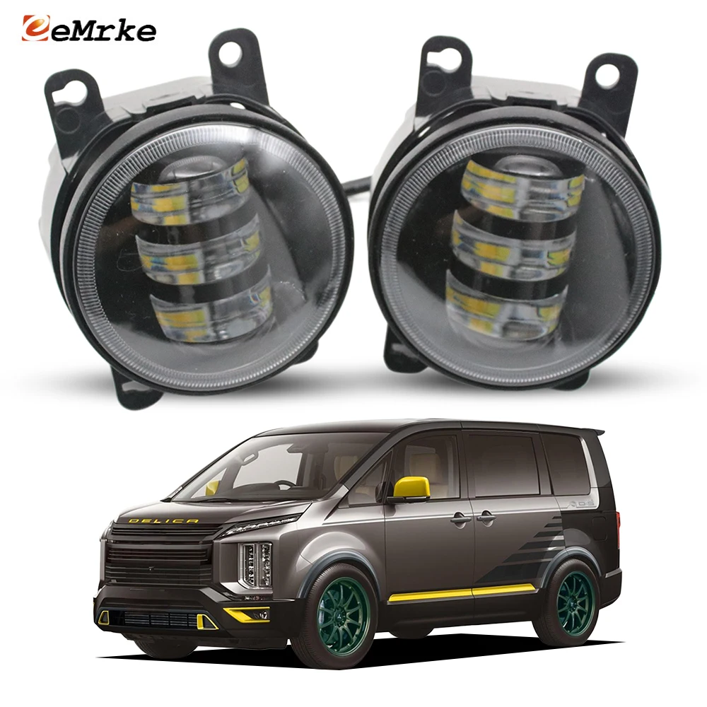 

Led PTF Fog Lights Assembly for Mitsubishi Delica D5 2019 2020 2021 2022 2023 2024 Front Driving Daytime Running Lamp DRL 40W