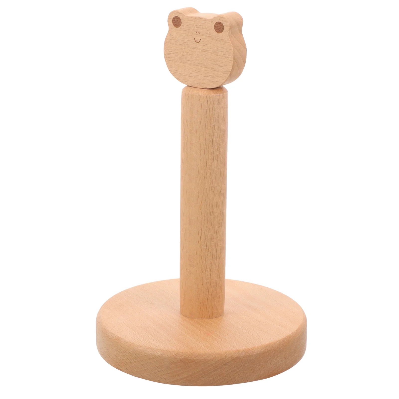 

Wooden Paper Towel Holder Tissue Rack Toilet Multipurpose Storage Farmhouse Round Base