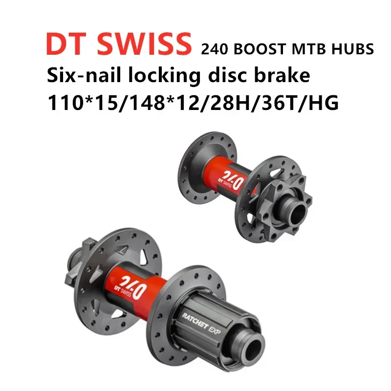 

New 2020 Original DT Swiss 240 MTB Bike Straight Pull Hubs 32H 6 Nail Disc Brake Front 9 15*100 110 Rear 142 148 Hub